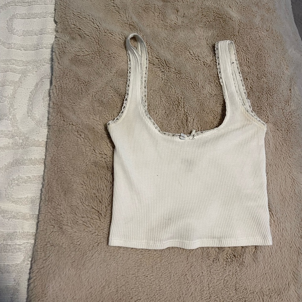 White Laced Crop Top from Pacsun Size- S